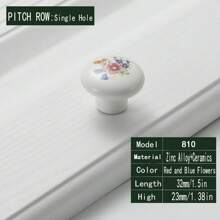 1 件陶瓷 + 锌合金橱柜门抽屉拉手，复古欧式风格多种设计抽屉拉手，适用于儿童房、厨柜、衣柜、柜门、梳妆台、美式家具