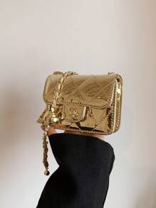 全新 激光光泽 小链条手提包 迷你斜挎包