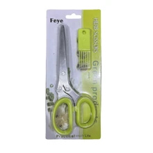 1 Miếng Đa chức năng Thép không gỉ Phòng bếp Cây kéo Đối với Hành , , Món ăn Với 5 Lớp Của Thép - màu xanh lá - Xem 7