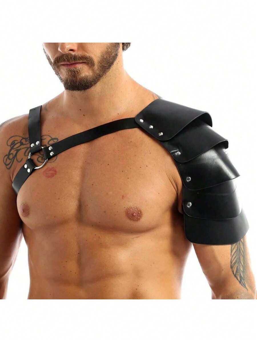 1pc Adjustable Fashionable Men's Shoulder Strap, Sexy Chest Strap Decor For Bars And Nightclubs