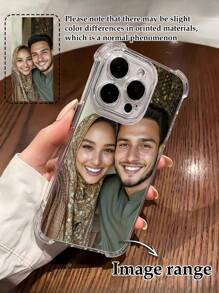 1pc Customizable Clear Anti-Drop Phone Case/Custom Photo Printing DIY Stylish Phone Case, High Definition UV Printing, Compatible With IPhone 16 ProMax/16 Pro/16 Plus/16/15 ProMax/15 Pro/15/14 ProMax/14 Pro/14/11/11 ProMax/12/12 Pro/12 ProMax/13 ProMax/13 Pro/13,Customized Phone Cases,Street Casual Chic - Clear - View 2