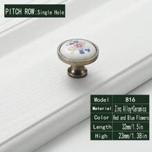 1 件陶瓷 + 锌合金橱柜门抽屉拉手，复古欧式风格多种设计抽屉拉手，适用于儿童房、厨柜、衣柜、柜门、梳妆台、美式家具