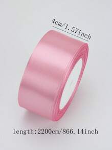 1 Roll 4cm X 25 Yards Colorful Floral Gift Wrapping Ribbon, For Handmade Rose Decoration, Gift Box Packaging Bow, Wedding Decor - Width About 4cm - View 2