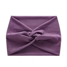 1pc Women Oversized Criss-Cross Solid Color Fashion Headband, Versatile Daily Wear Hair Accessory Turban Headband Sweatband, Hairband Fall Winter Hair Band Hair Accessories For Women Bows For Vacation Outfits Woman Elegant Scarf Women Bandanas Soft Headwrap