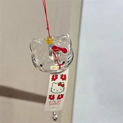 Sanrio Hello Kitty Wind Chimes Niche Cute Wind Light Luxury Mini Car Pendant Wind Chimes 100 With Decoration 1PC Gifts Birthday Graduation