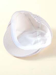 1pc Unisex Baby Beanie Cap, Striped Casual Design For Infant 1-2 Years Old, Spring/Autumn