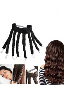 1 pieza de cinta para el cabello con diseño de pulpo sin calor, accesorio de peinado DIY apto para uso nocturno, rodillos para el cabello, rizos sin calor, rizador de cabello, productos y accesorios para peluquería, salón de belleza y artículos esenciales de viaje