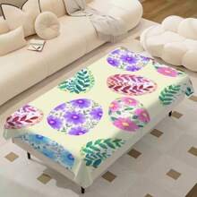 1pc Easter Tablecloth With Rabbit & Egg Design, Suitable For Spring/Summer Decoration, Easter Gift, Indoor/Outdoor, Easter Party & Home Decor, Easter Decorations, Farmhouse Decor - Multicolor - View 53