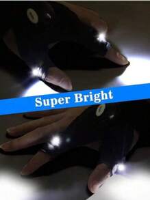 A Pair Of LED Flashlight Gloves, Suitable For Outdoor Camping, Night Fishing, Night Cycling, Circuit Maintenance, A Very Cool Gadget, A Perfect Gift For, Boyfriend, Son.