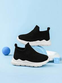 Infant/Toddler Casual Shoes, Breathable Soft Non-Slip Sports Sneakers, Versatile All Season - Black - View 5