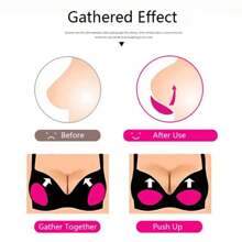 Chest Push Up Sticky Bra Thicker Sponge Sports Gym Bras Pads Breast Lift Up Enhancer Silicone Removeable Inserts Swimsuit Invisible Bra