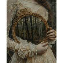 1 件维多利亚风格迪斯科镜子奢华配饰优雅女性复古海报帆布画墙艺术家居装饰无框架 - 彩色 - 查看 63