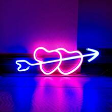 1 tấm biển hiệu đèn neon tình yêu, đèn neon hình trái tim tình yêu XOXO Rose, dùng pin hoặc USB, trang trí để bàn hoặc treo tường, kích thước 13,5 x 5,11 inch (34,5 x 13 cm) - trắng - Xem 50
