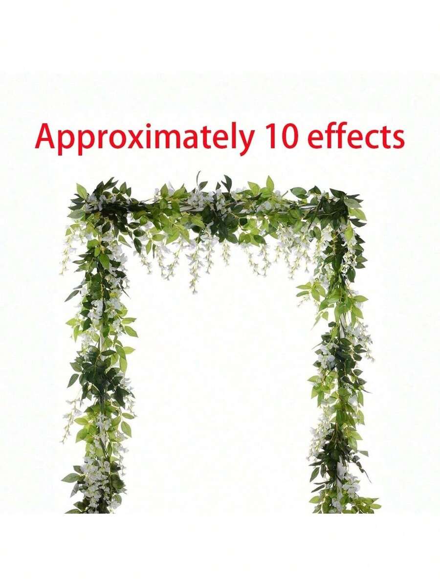 1 件 78.84 英寸人造绿叶藤蔓，悬挂假植物，适用于婚礼背景、派对桌、办公室墙壁装饰、家居装饰、摄影道具、户外装饰 - 1件 - 查看 1