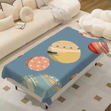 1pc Easter Tablecloth With Rabbit & Egg Design, Suitable For Spring/Summer Decoration, Easter Gift, Indoor/Outdoor, Easter Party & Home Decor, Easter Decorations, Farmhouse Decor - Multicolor - View 95