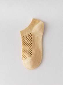 8 双女式夏季网眼透气低帮休闲船袜，隐形袜，纯色舒适防臭内衬袜 - 彩色 - 查看 16