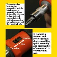 34/20/11件套迷你棘轮螺丝刀套装，一字/星形批头，多功能套筒，正反两用，6.35mm六角接口，小型棘轮螺丝刀 - 彩色 - 查看 8