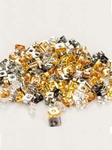 200pcs Alloy Butterfly Scroll Earring Backs - Secure Stopper Caps For DIY Jewelry Making - Studs & Posts