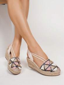 Halloween Bohemian elegante Damenschuhe, goldene High Heel Sandalen, schwarze High Heels, goldene Glitzer Keilsandalen, Sommer Sandalen 2025 neue Pendler Mode minimalistische Lässig rosa apricot High Heels, bequeme Plateau Geschlossene Zehenschuhe, marineblau High Heels, gewebter Boden Fransen Damen High Heels, Dicke Absatz Fisherman Schuhe geeignet für Dates und Einkaufen, Damen Plateau Sandalen