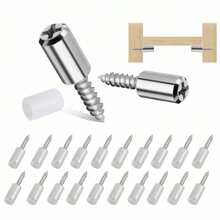 20 件货架支撑钉，自攻螺钉橱柜层压板支撑，带防滑套的货架销，用于厨房用具、书柜和衣柜的橱柜货架钉，固定支撑自攻十字螺钉，可调节木玻璃搁板