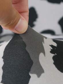 1pc Leopard Print Armless Sofa Bed Cover, Elastic Sofa Cover, Furniture Protective Cover Suitable For Bedroom, Office, Living Room, Home Decoration