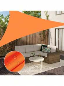 Tenda triangolare da esterno, telo parasole per patio/balcone, gazebo pieghevole rivestito in argento, adatto per terrazzo/cortile/ponte/giardino/eventi all''aperto