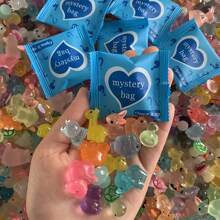 6/18/36/50pcs Glow-In-The-Dark Miniature Surprise Blind Bags, Resin Luminous Animal & Mushroom Pendants, Mystery Bags For DIY Jewelry, Crafts, Party Favors