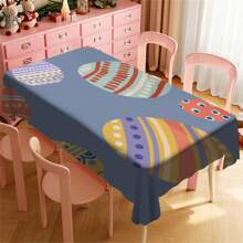 1pc Easter Tablecloth With Rabbit & Egg Design, Suitable For Spring/Summer Decoration, Easter Gift, Indoor/Outdoor, Easter Party & Home Decor, Easter Decorations, Farmhouse Decor - Multicolor - View 87
