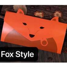 4 张可爱动物卡通信纸、贺卡、感谢卡、12 张信封和动物贴纸，尺寸 6.3 英寸 X 8.3 英寸纸张，– 熊猫、狐狸、豹子、猪、兔子