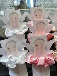 Fairy Ballerina Scrunchie Tag Card , Ballet Dancer Party Favour, Birthday Scrunchie Card,Tutu Cute Scrunchie Labels (Scrunchie NOT INCLUDE)