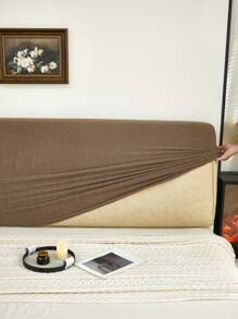 1 pieza Funda de cabecera de cama de jacquard, protector de cabecera de dormitorio suave, antiensuciamiento y elástico, apto para todas las estaciones