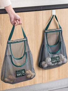 1pc Random Pattern Multipurpose Fruit & Vegetable Storage Hanging Bag For Kitchen