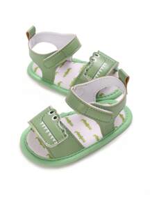 Newborn Infant Soft Sole Casual Breathable Sandals, Unisex For Summer - Green - View 5