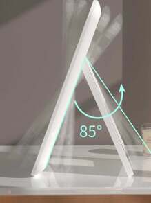 桌面 LED 照明化妆镜，便携式折叠学生宿舍梳妆镜，办公室和个人使用