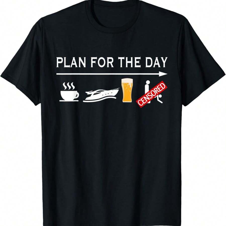 Funny Boating For Men Boaters Boat Lover Gifts T-Shirt - Black - View 1