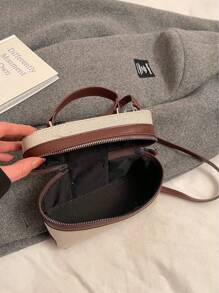Elegant Mini Color Block Crossbody Bag, Summer Exquisite Daily Commuting Handbag, Versatile Small Mobile Phone Key Coin Purse, Portable Outdoor Travel Vacation Cosmetic Box Bag, Stylish Evening Bag For Dinner, Party, Wedding, Women Shoulder Bags