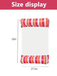 1pc Inflatable Water Hammock Lounger Dual-Color Adult Pool And Beach Floating Raft Party Floats, Perfect Summer Gift For Relaxation And Fun In Swimming Pool - Orange - View 5