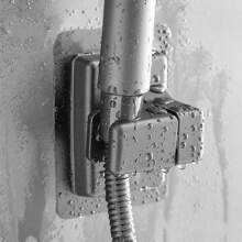 1pc No-Drill Bathroom Handheld Shower Stand ABS Adjustable No Drilling Wall Mount Bracket Home Bathroom Decor