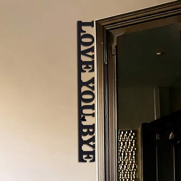 Decoración de esquina del marco de la puerta de metal "Te Quiero Adiós" - Regalo perfecto para el Día de San Valentín, acento moderno para el hogar