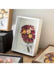 1 个 8 英寸 10 英寸 A4 暗盒相框，3D 展示盒木制相框 5 厘米深桌面墙壁相框，适用于纪念品、婚礼纪念品、工艺品、门票、照片