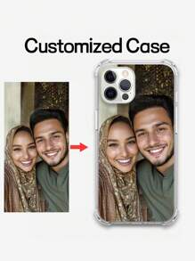 1pc Customizable Clear Anti-Drop Phone Case/Custom Photo Printing DIY Stylish Phone Case, High Definition UV Printing, Compatible With IPhone 16 ProMax/16 Pro/16 Plus/16/15 ProMax/15 Pro/15/14 ProMax/14 Pro/14/11/11 ProMax/12/12 Pro/12 ProMax/13 ProMax/13 Pro/13,Customized Phone Cases,Street Casual Chic - Clear - View 3