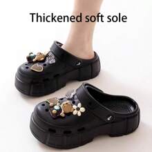 New Women's , Non-Slip Stylish Bao Toe Shoes - Sweet Style, Breathable EVA Material, Comfortable Four Seasons Shoes - Black - View 4