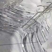 1 件优质衣架透明亚克力衣架，适用于衣服，重型衣架，节省空间，水晶透明亚克力衣架，360 度旋转挂钩和凹槽，时尚衣架带银色挂钩 - 衣架，适用于衣服、西装 - 成人衣柜整理衣架哑光 - 彩色 - 查看 8