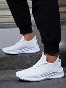 أحذية رياضية تنافسية جديدة للرجال، ربيع/صيف، منسوجة تنفس، نعل لين، رباط، رأس مستدير، أحذية مريحة وأنيقة للمشي، أفكار عيد الحب لطراز 2000 - متعدد الألوان - مشاهدة 7