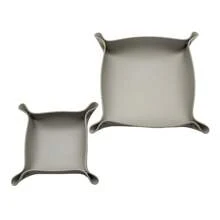 Hộp đựng đồ bằng da PU vuông 1 mảnh, chìa khóa cửa ra vào kiểu Bắc Âu INS, khay đựng đồ trang sức mỹ phẩm, nhiều màu sắc. Có thể sử dụng trong bếp, phòng ngủ, phòng khách. Quay lại trường - Nhiều màu - Xem 11