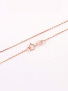 Simple S925 Sterling Silver Necklace, Rose Gold Color Necklace, Versatile Fashionable Silver Necklace, Great Gift For Girlfriend, Valentine's Day, Birthday, Anniversary, Thanksgiving, Mother's Day - Rose Gold - View 6