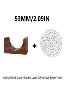1/2pcs,51mm/53mm/58mm, Thickened Double Layer Reusable Coffee Filter Screen And Espresso Coffee Puck Screen Stand, Heat Mesh Screen Portafilter Barista Coffee Making Puck Screen For Portafilter Basket Espresso Accessories Back To School - Multicolor - View 7