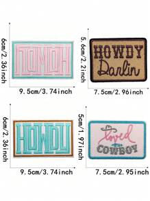 1 bộ 2/4/8 miếng vá thêu chữ cái tiếng Anh thời trang dễ thương DIY ủi trên miếng vá may applique quần áo cao bồi vải trang trí huy hiệu phù hợp cho ba lô, quần jean, áo khoác, áo phông, mũ, váy, v.v. - Nhiều màu - Xem 5