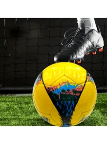 1pc Soccer Ball Size 2 Outdoor And Indoor School Sports Activity Anti-Explosion Classic Design Suitable For Training Practice - Multicolor - View 4