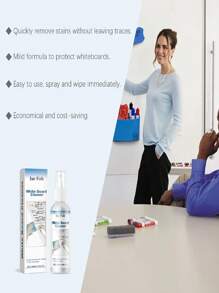 100ml Whiteboard Cleaner, Removes Stubborn Marks From Oil-Based Markers In Office & Classroom